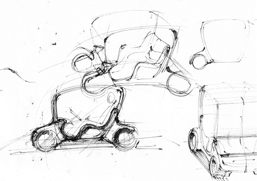 Golf cart sketch 01