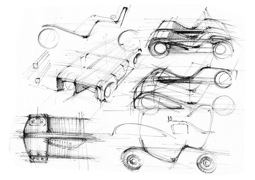 Golf cart sketch 03